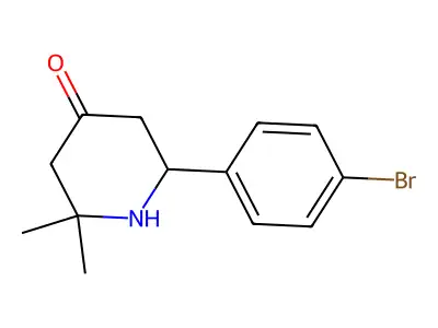 6-(4-Bromophenyl)-2,2-dimethylpiperidin-4-one structure
