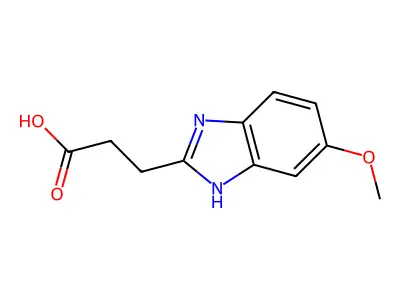3-(5-methoxy-1H-benzimidazol-2-yl)propanoic acid structure