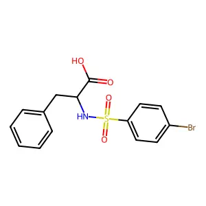 Alanine, N-(p-bromobenzenesulfonyl)-3-phenyl-, DL- structure