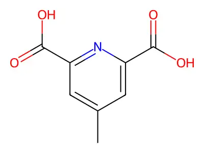 4-Methylpyridine-2,6-dicarboxylic acid structure