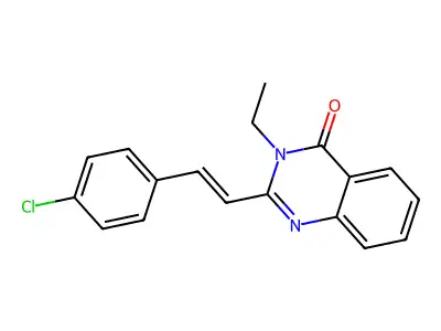 2-[(E)-2-(4-chlorophenyl)ethenyl]-3-ethylquinazolin-4-one structure