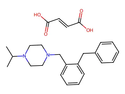 1-[(2-Benzylphenyl)methyl]-4-propan-2-ylpiperazine;but-2-enedioic acid structure