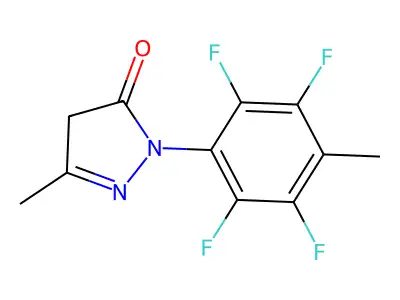 3-Methyl-1-(2,3,5,6-tetrafluoro-4-methylphenyl)-2-pyrazolin-5-one structure