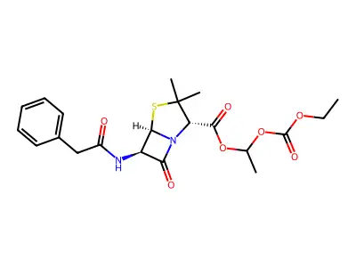 Bacbenzylpenicillin structure