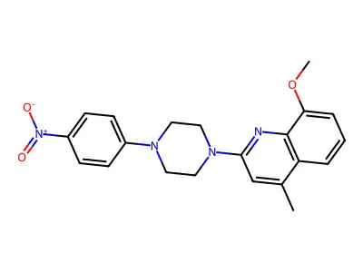 8-Methoxy-4-methyl-2-[4-(4-nitrophenyl)piperazin-1-yl]quinoline structure
