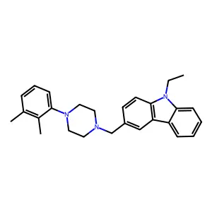 3-[[4-(2,3-Dimethylphenyl)piperazin-1-yl]methyl]-9-ethylcarbazole structure