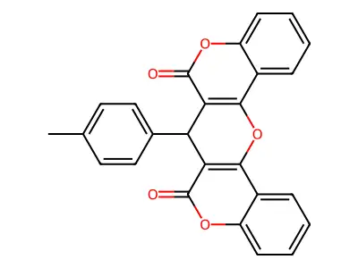 7-(p-tolyl)-6H-pyrano[3,2-c:5,6-c']dichromene-6,8(7H)-dione structure