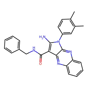 2-amino-N-benzyl-1-(3,4-dimethylphenyl)-1H-pyrrolo[2,3-b]quinoxaline-3-carboxamide structure