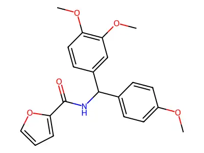 N-[(3,4-dimethoxyphenyl)-(4-methoxyphenyl)methyl]furan-2-carboxamide structure