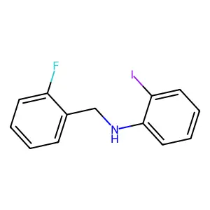 N-(2-fluorobenzyl)-2-iodoaniline structure