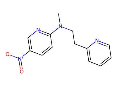 N-methyl-5-nitro-N-(2-pyridin-2-ylethyl)pyridin-2-amine structure