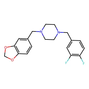 1-(1,3-Benzodioxol-5-ylmethyl)-4-[(3,4-difluorophenyl)methyl]piperazine structure
