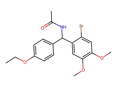 N-[(2-bromo-4,5-dimethoxyphenyl)-(4-ethoxyphenyl)methyl]acetamide structure