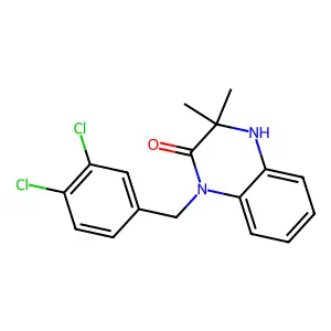 1-[(3,4-dichlorophenyl)methyl]-3,3-dimethyl-4H-quinoxalin-2-one structure