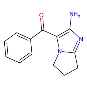 (2-amino-6,7-dihydro-5H-pyrrolo[1,2-a]imidazol-3-yl)(phenyl)methanone structure