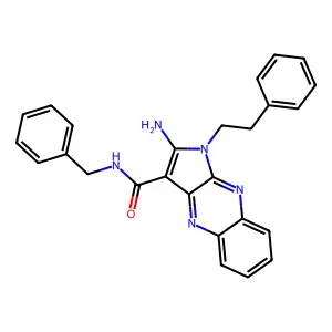 2-amino-N-benzyl-1-(2-phenylethyl)-1H-pyrrolo[2,3-b]quinoxaline-3-carboxamide structure