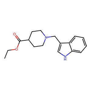1-(3-Indolylmethyl)isonipecotic acid ethyl ester structure