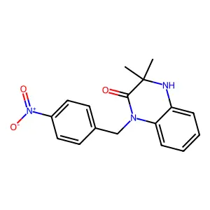 3,3-dimethyl-1-[(4-nitrophenyl)methyl]-4H-quinoxalin-2-one structure