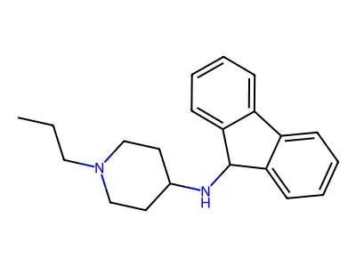 N-(9H-fluoren-9-yl)-1-propylpiperidin-4-amine structure