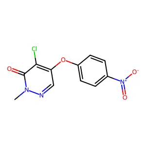 4-Chloro-2-methyl-5-(4-nitrophenoxy)pyridazin-3-one structure