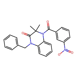 1-Benzyl-3,3-dimethyl-4-(3-nitrobenzoyl)quinoxalin-2-one structure