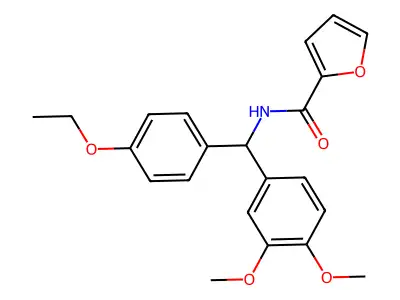 N-[(3,4-dimethoxyphenyl)-(4-ethoxyphenyl)methyl]furan-2-carboxamide structure