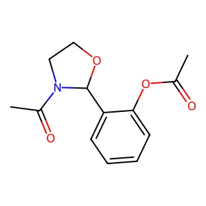 Oxazolidine, 3-acetyl-2-[2-(acetyloxy)phenyl]- structure
