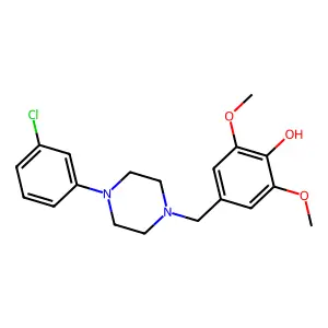 4-[[4-(3-Chlorophenyl)piperazin-1-yl]methyl]-2,6-dimethoxyphenol structure