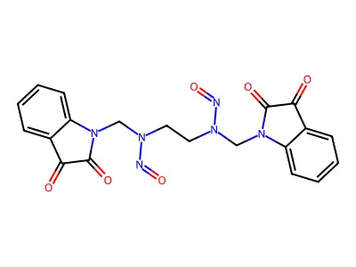 N,N'-(ethane-1,2-diyl)bis(N-((2,3-dioxoindolin-1-yl)methyl)nitrous amide) structure