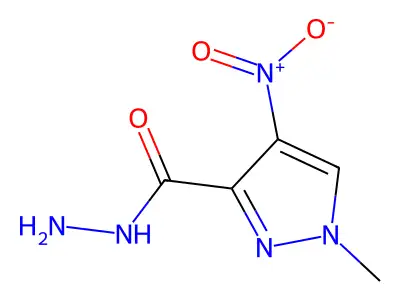 1-methyl-4-nitro-1H-pyrazole-3-carbohydrazide structure