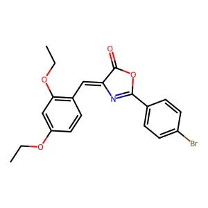 (4Z)-2-(4-bromophenyl)-4-[(2,4-diethoxyphenyl)methylidene]-1,3-oxazol-5-one structure