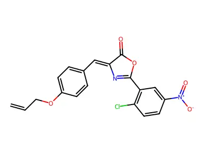 (Z)-4-(4-(allyloxy)benzylidene)-2-(2-chloro-5-nitrophenyl)oxazol-5(4H)-one structure