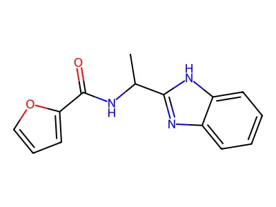 N-(1-(1H-Benzo[d]imidazol-2-yl)ethyl)furan-2-carboxamide structure