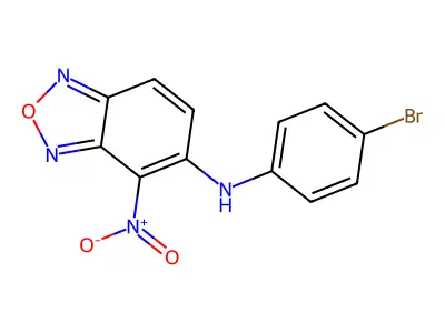 N-(4-bromophenyl)-4-nitro-2,1,3-benzoxadiazol-5-amine structure