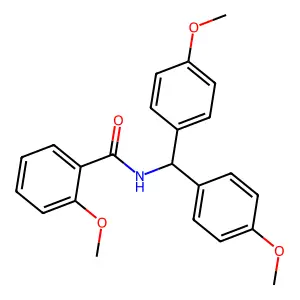 N-[bis(4-methoxyphenyl)methyl]-2-methoxybenzamide structure