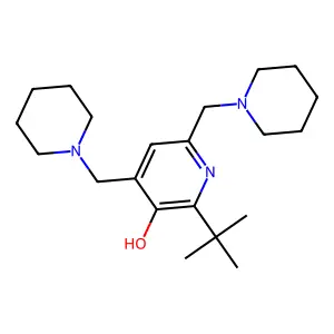 2-Tert-butyl-4,6-bis(piperidin-1-ylmethyl)pyridin-3-ol structure
