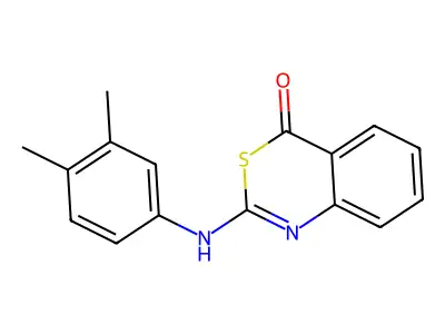 2-[(3,4-dimethylphenyl)amino]-4H-3,1-benzothiazin-4-one structure