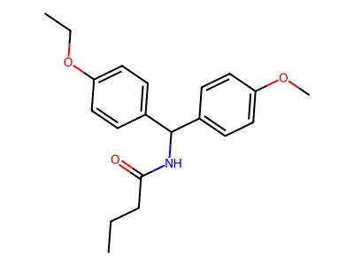 N-[(4-ethoxyphenyl)-(4-methoxyphenyl)methyl]butanamide structure