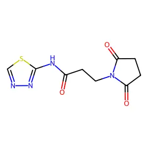 3-(2,5-dioxopyrrolidin-1-yl)-N-(1,3,4-thiadiazol-2-yl)propanamide structure