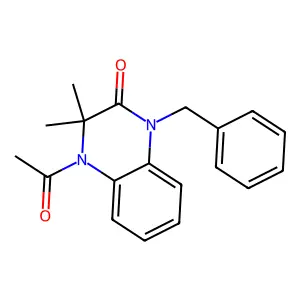 4-Acetyl-1-benzyl-3,3-dimethylquinoxalin-2-one structure