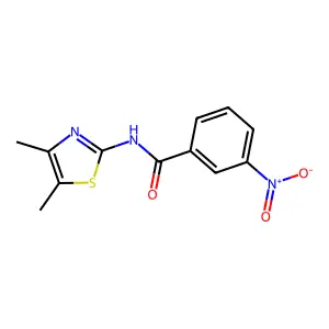 N-(4,5-dimethyl-1,3-thiazol-2-yl)-3-nitrobenzamide structure