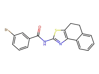 3-bromo-N-(4,5-dihydronaphtho[1,2-d]thiazol-2-yl)benzamide structure