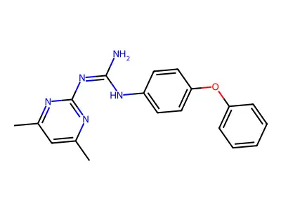 2-(4,6-Dimethylpyrimidin-2-yl)-1-(4-phenoxyphenyl)guanidine structure