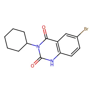 6-bromo-3-cyclohexylquinazoline-2,4(1H,3H)-dione structure