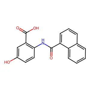 2-(1-Naphthamido)-5-hydroxybenzoic acid structure