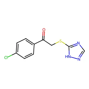 1-(4-chlorophenyl)-2-(1H-1,2,4-triazol-3-ylsulfanyl)-1-ethanone structure