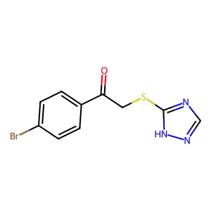 1-(4-Bromophenyl)-2-(1H-1,2,4-triazol-5-ylthio)ethanone structure