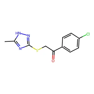 1-(4-Chlorophenyl)-2-((5-methyl-4h-1,2,4-triazol-3-yl)thio)ethan-1-one structure