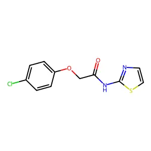 2-(4-chlorophenoxy)-N-(1,3-thiazol-2-yl)acetamide structure
