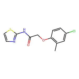 2-(4-chloro-2-methylphenoxy)-N-(1,3-thiazol-2-yl)acetamide structure